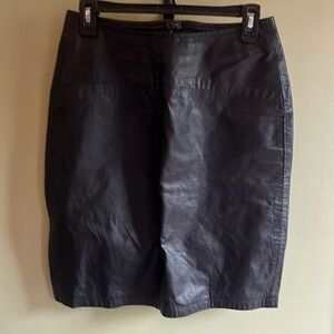 Vintage Limited Express 100% Leather Black Pencil Skirt. Size 9.
